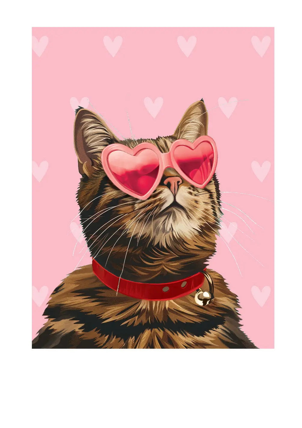 Valentine's Day Brown Tabby Card - FreshCut Paper