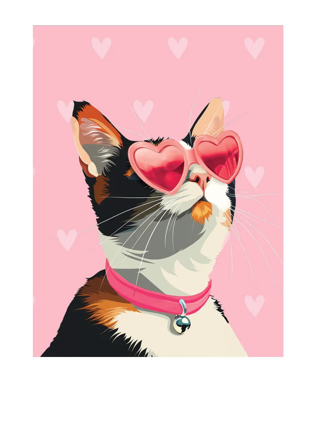 Valentine's Day Calico Cat Card - FreshCut Paper