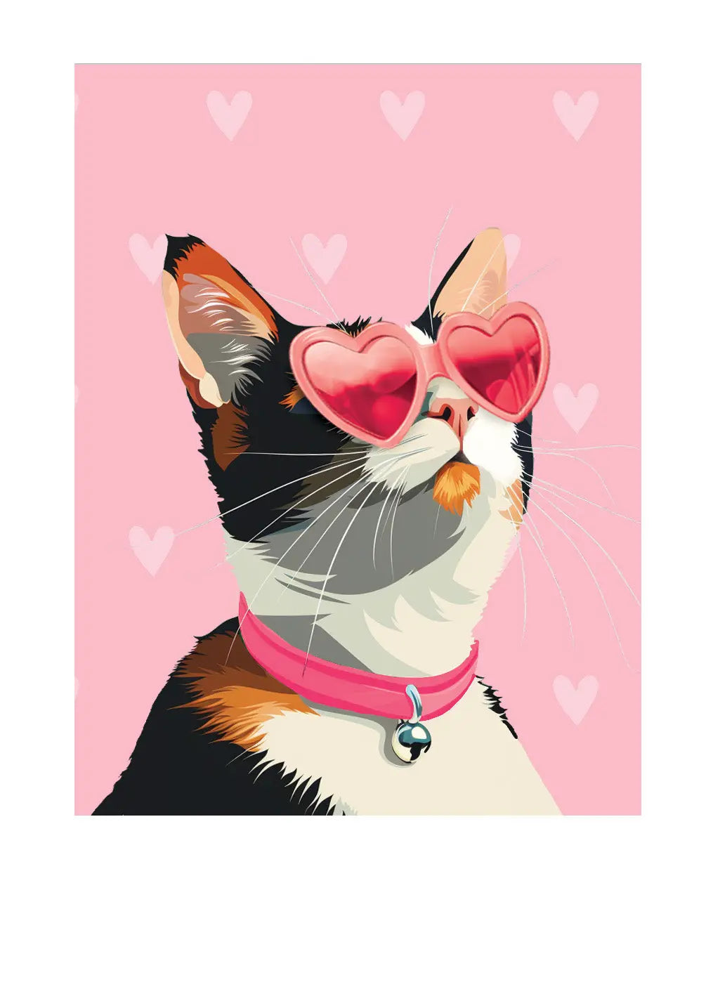 Valentine's Day Calico Cat Card - FreshCut Paper