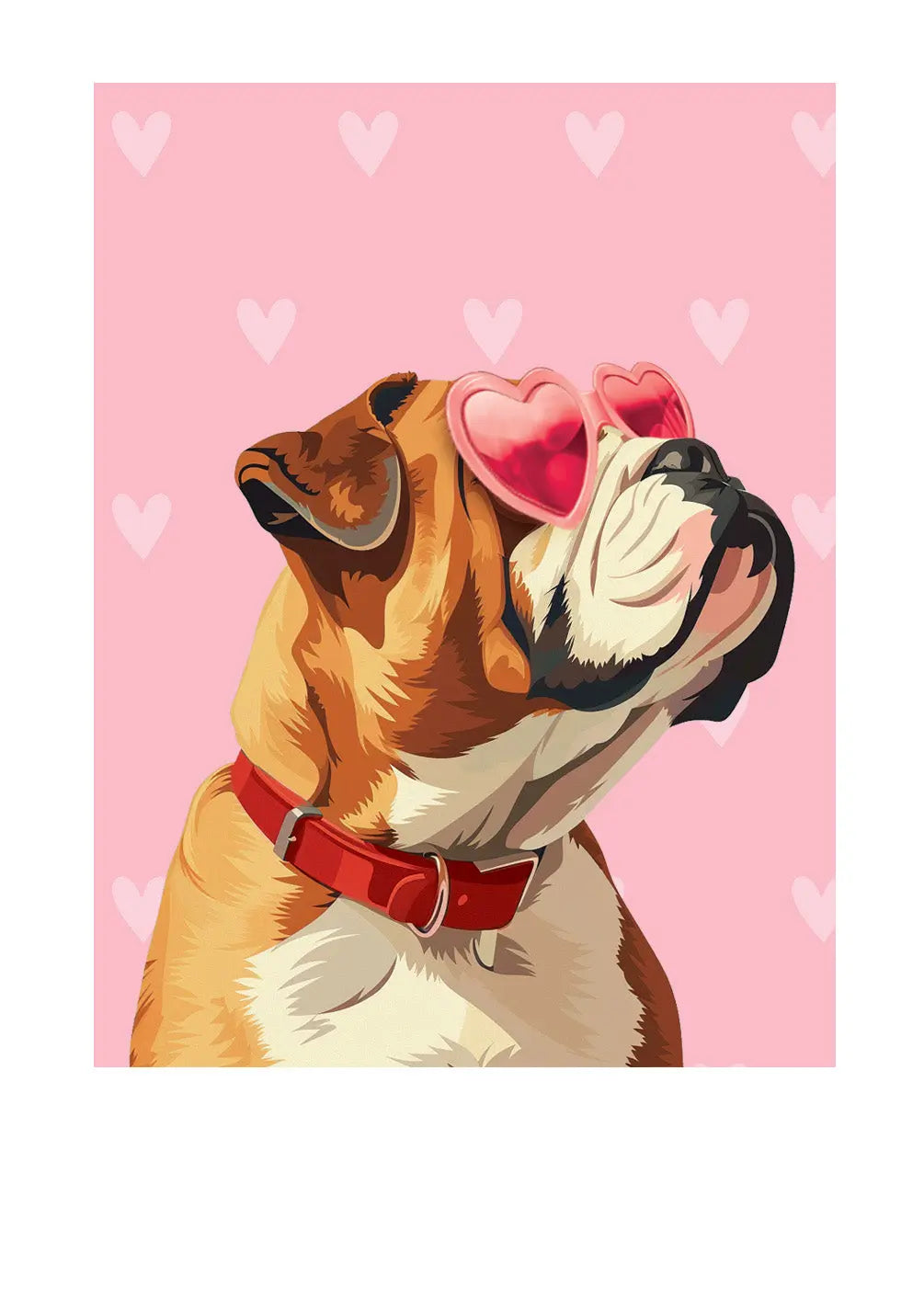 Valentine's Day English Bulldog Card - FreshCut Paper