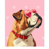 Valentine's Day English Bulldog Card - FreshCut Paper