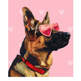 Valentine's Day German Shepherd Card - FreshCut Paper