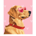 Valentine's Day Golden Retriever Card - FreshCut Paper