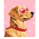 Valentine's Day Golden Retriever Card - FreshCut Paper