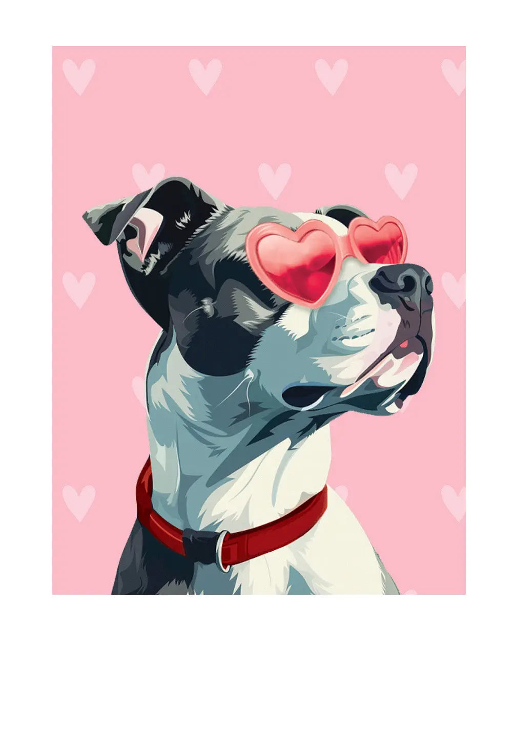 Valentine's Day Gray Pit Bull Card - FreshCut Paper