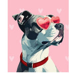 Valentine's Day Gray Pit Bull Card - FreshCut Paper