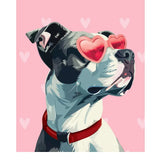 Valentine's Day Gray Pit Bull Card - FreshCut Paper