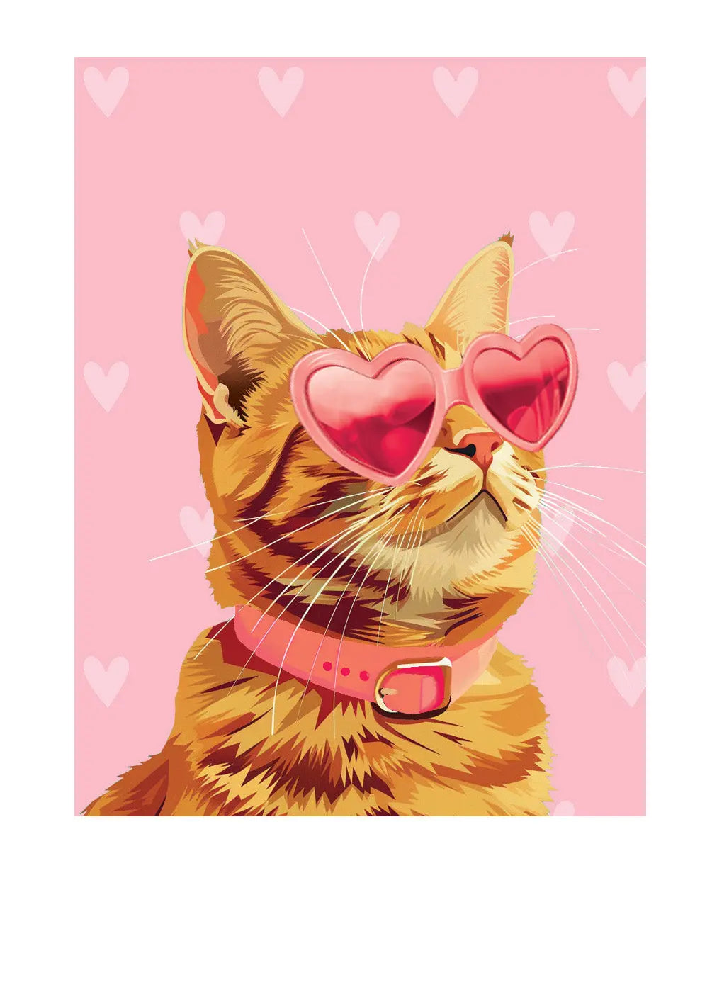 Valentine's Day Orange Tabby Card - FreshCut Paper