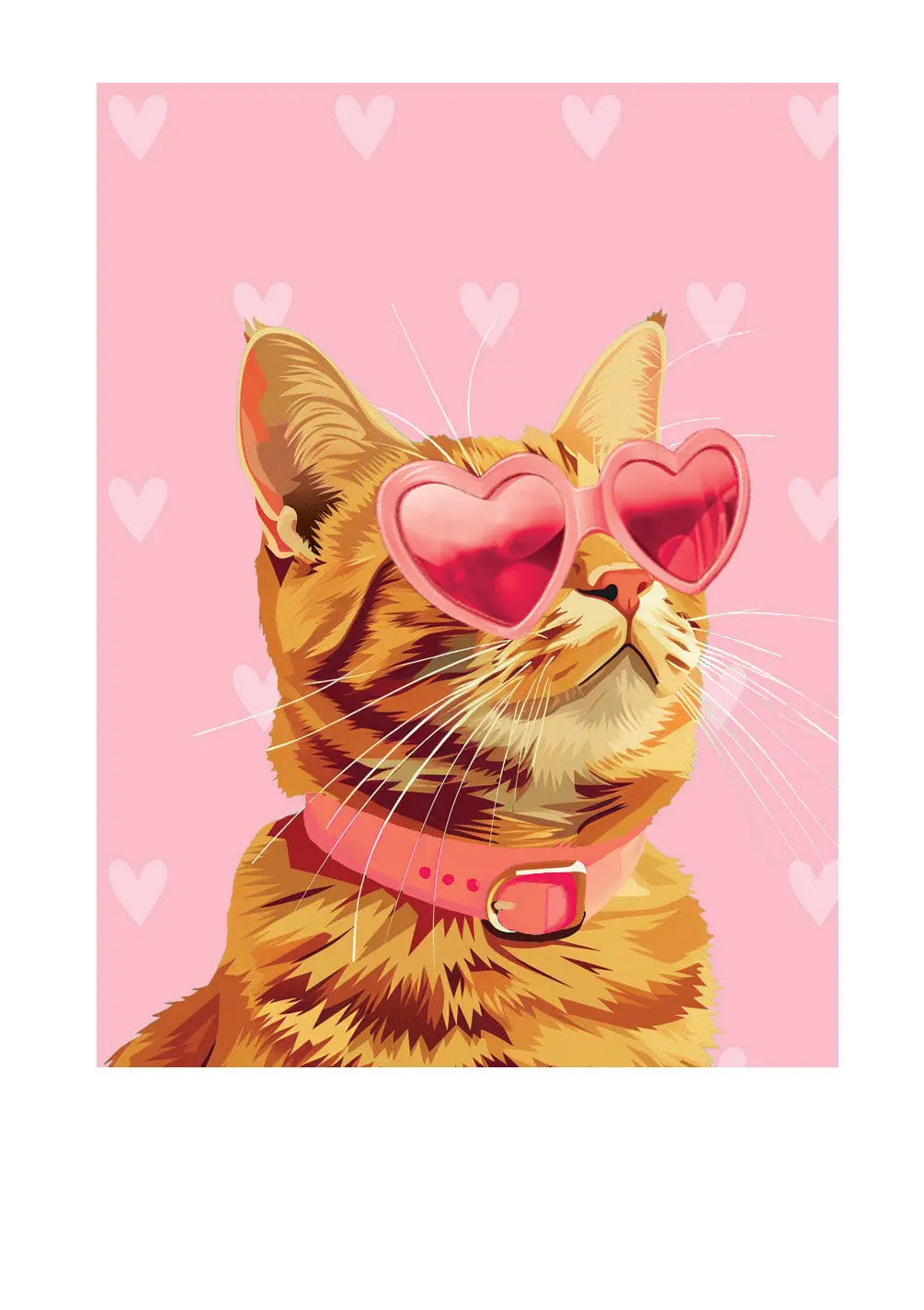 Valentine's Day Orange Tabby Card - FreshCut Paper