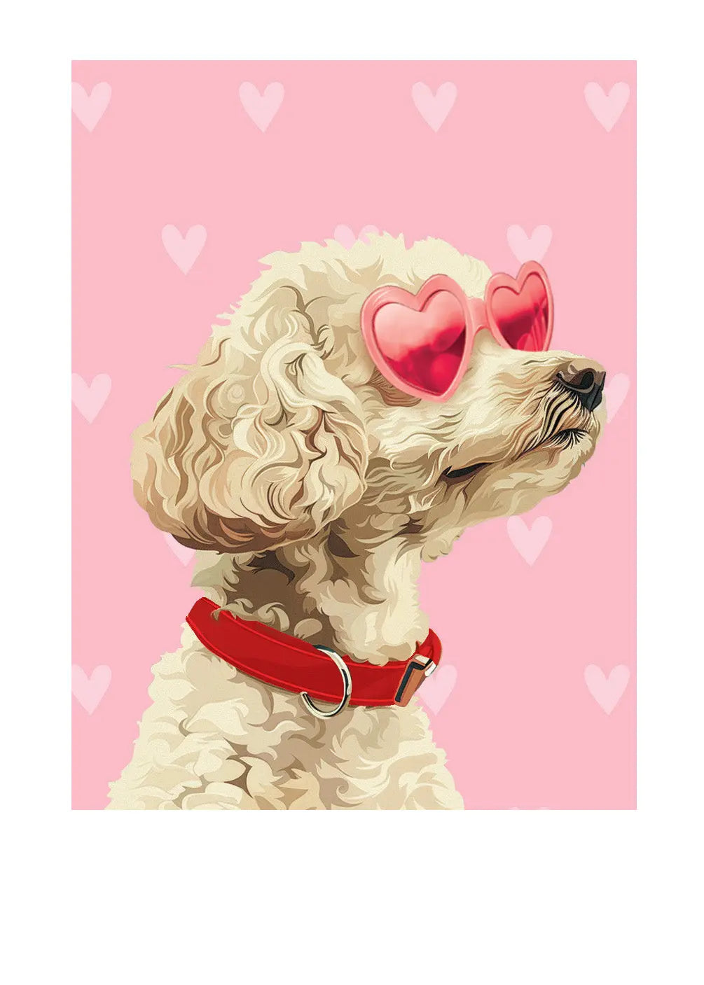 Valentine's Day Poodle Card - FreshCut Paper