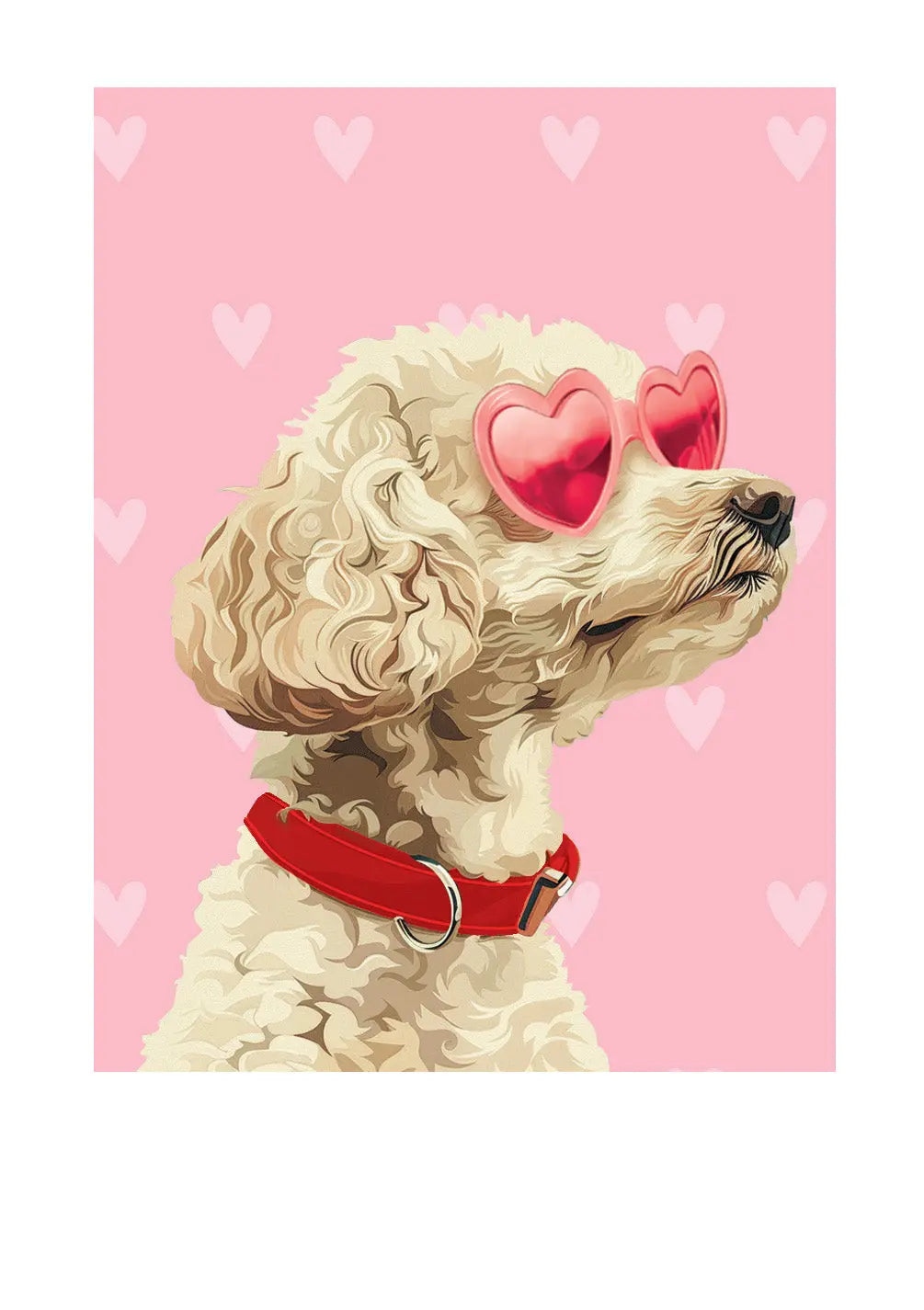 Valentine's Day Poodle Card - FreshCut Paper