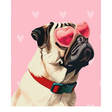 Valentine's Day Pug Card - FreshCut Paper