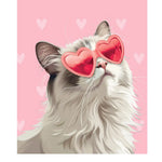 Valentine's Day Ragdoll Cat Card - FreshCut Paper