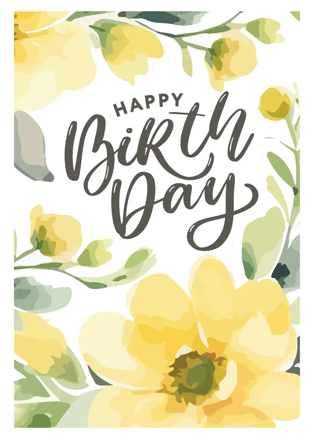 Watercolor Birthday Card Freshcut Paper