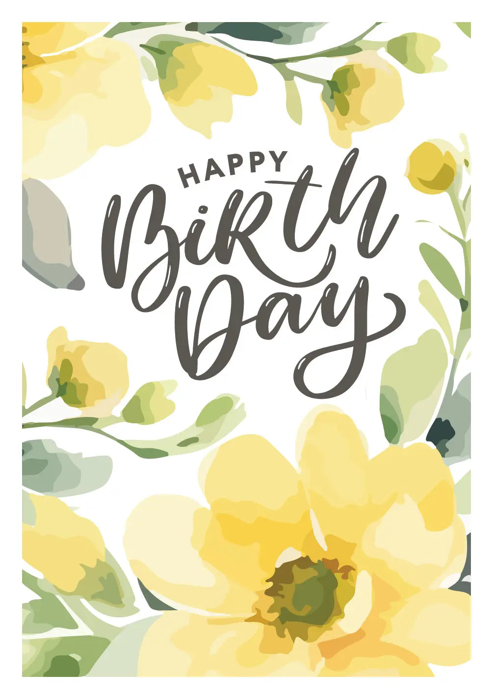 Watercolor Birthday Card Freshcut Paper