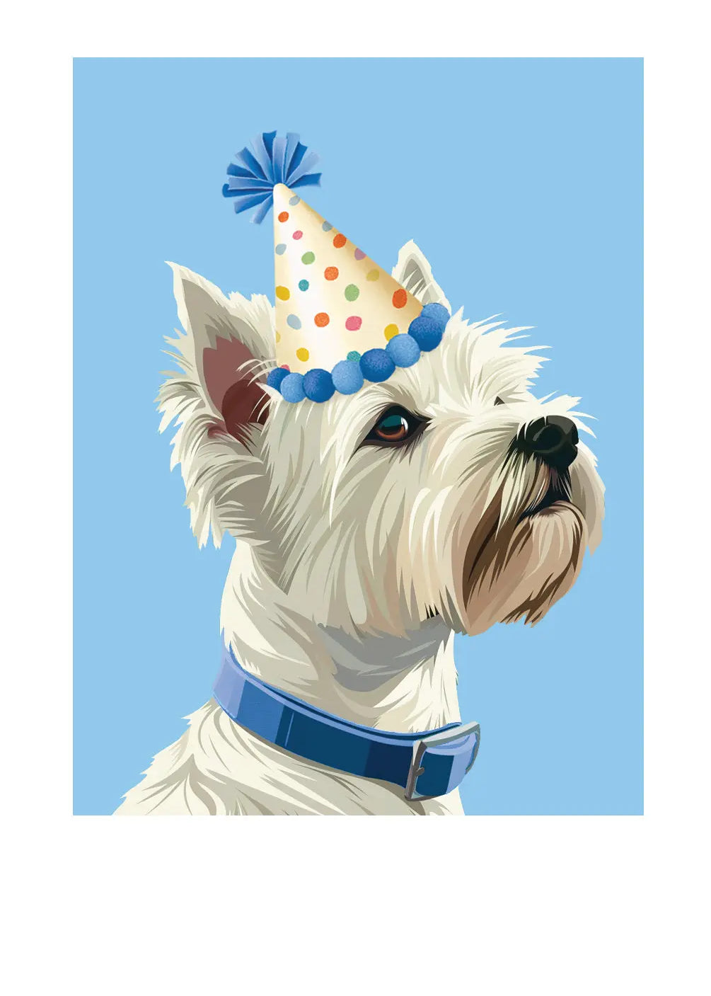 Birthday Westie Card Freshcut Paper