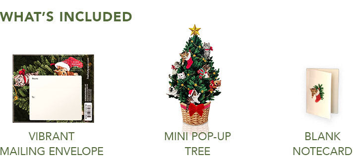 Mini Meowy Christmas Tree Pop-Up Card