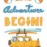 Yellow Beach Adventure Card - FreshCut Paper