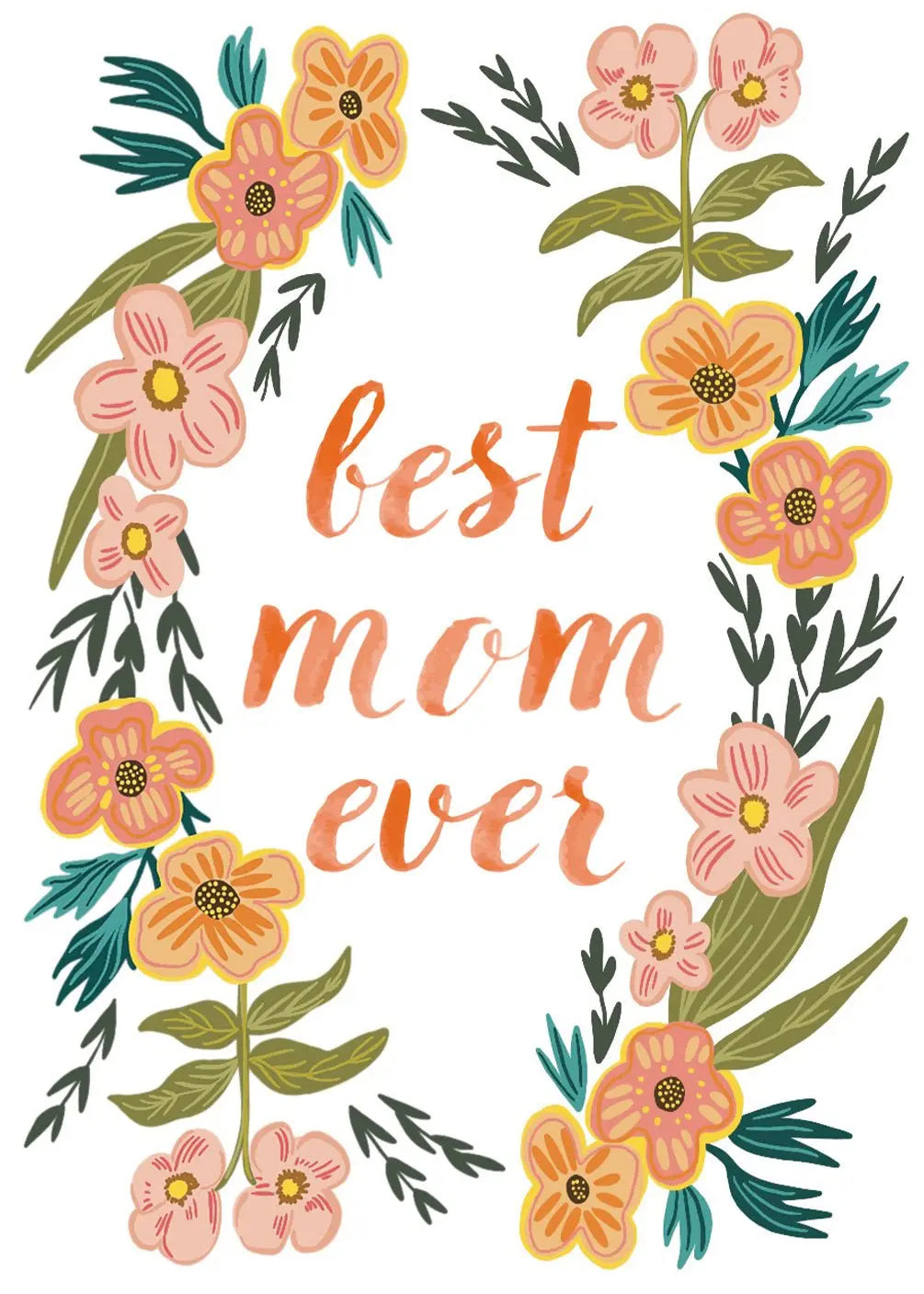 Best Mom Ever Watercolor Card - FreshCut Paper
