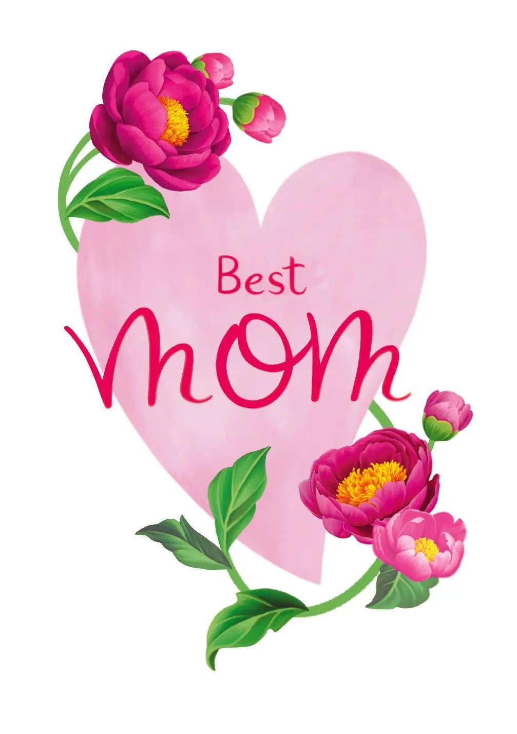 Best Mom Peony Card - FreshCut Paper