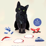 Holiday Black Cat Pop-Up Card FreshCut Paper