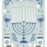 Blue Menorah Card - FreshCut Paper