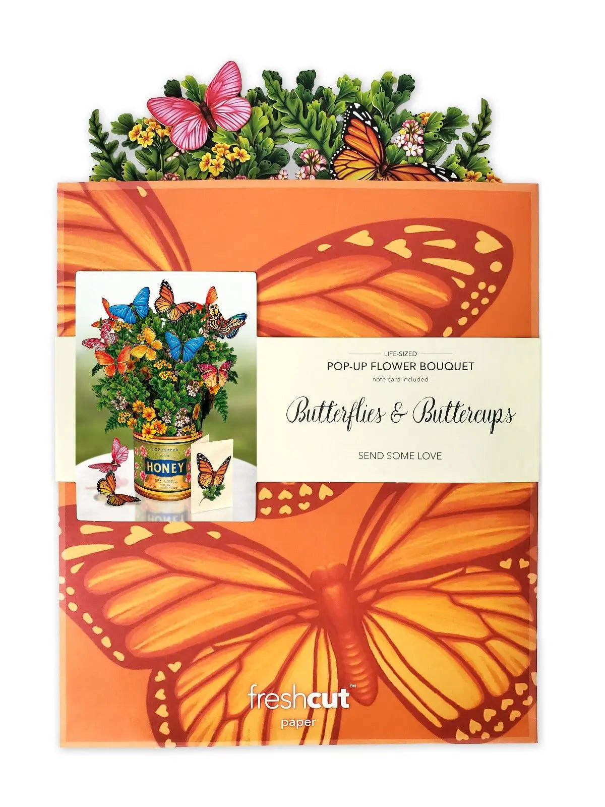 3D Pop-Up Butterflies Card – Intricate Laser-cut ‘Butterflies