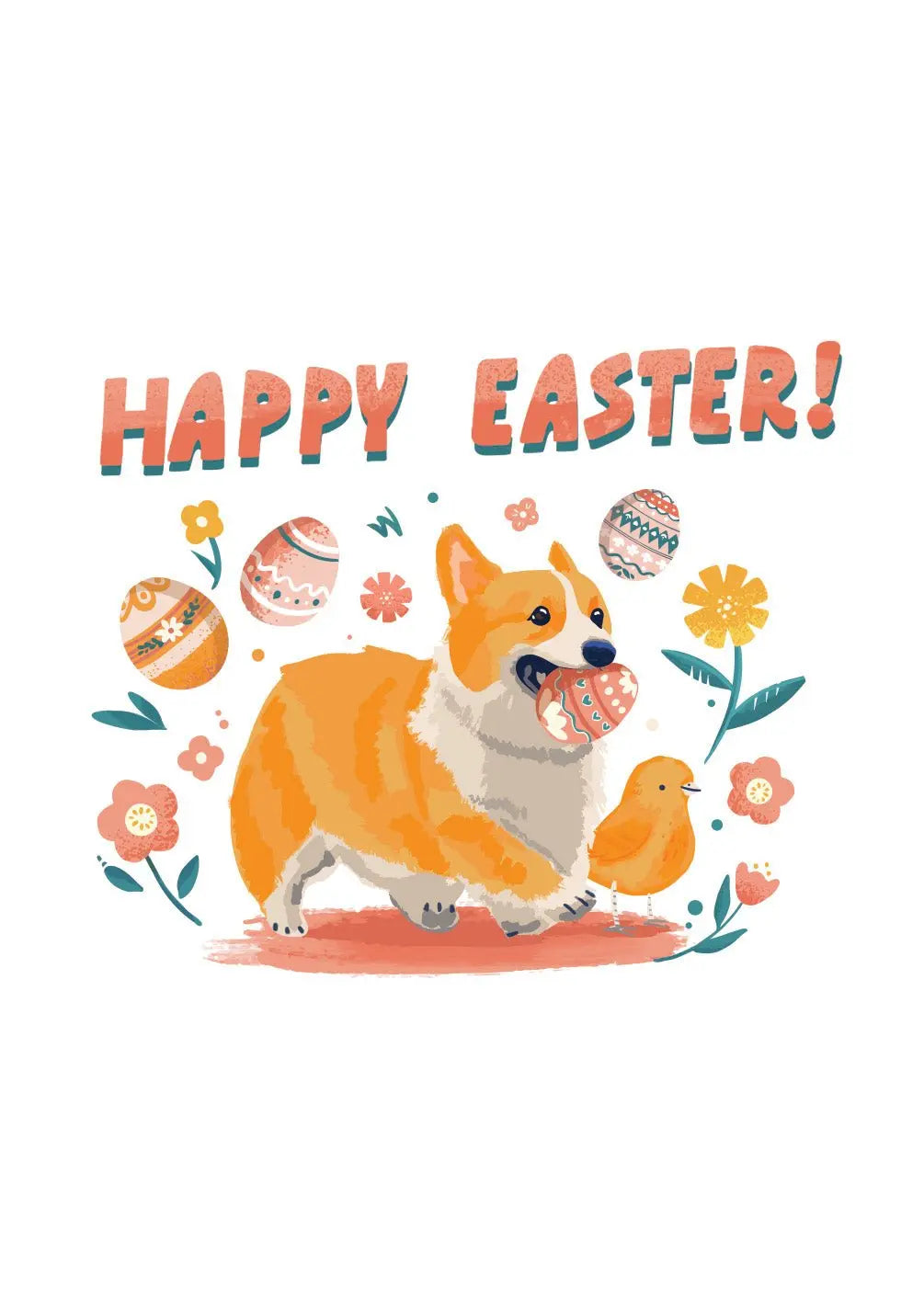 Easter Corgi Card - FreshCut Paper