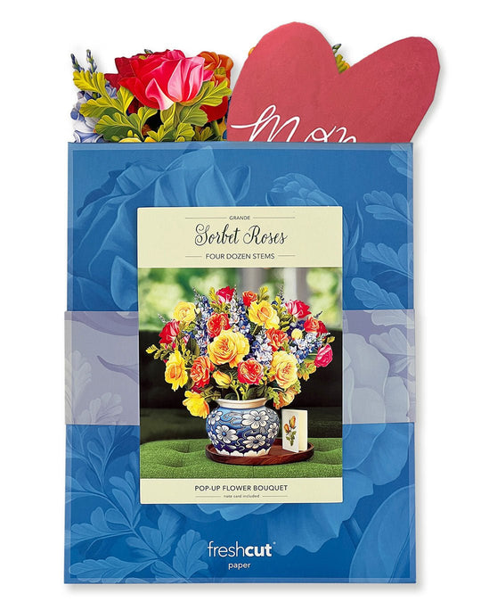 Grande Sorbet Roses Mom Heart - FreshCut Paper
