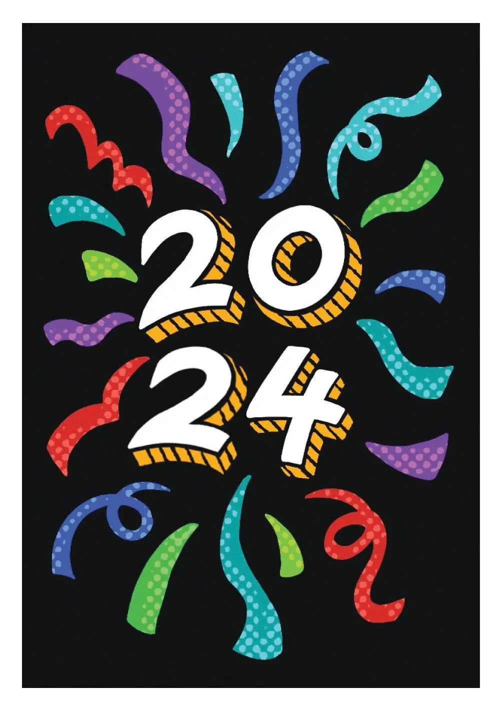 Happy 2024 Card - FreshCut Paper