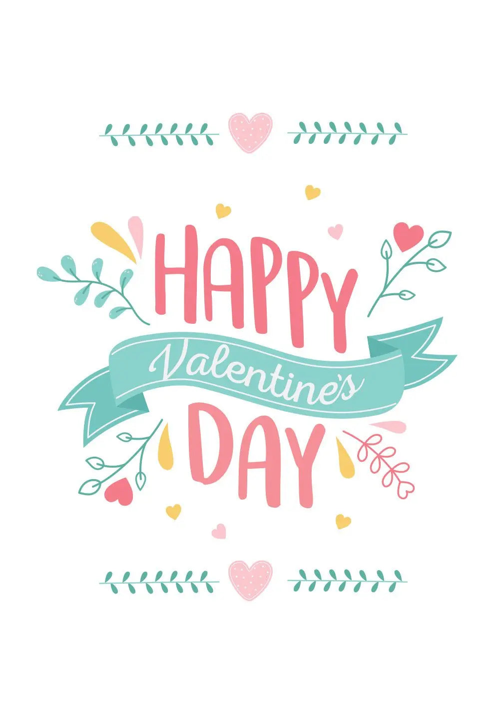 Happy Valentine's Day Banner Card - FreshCut Paper