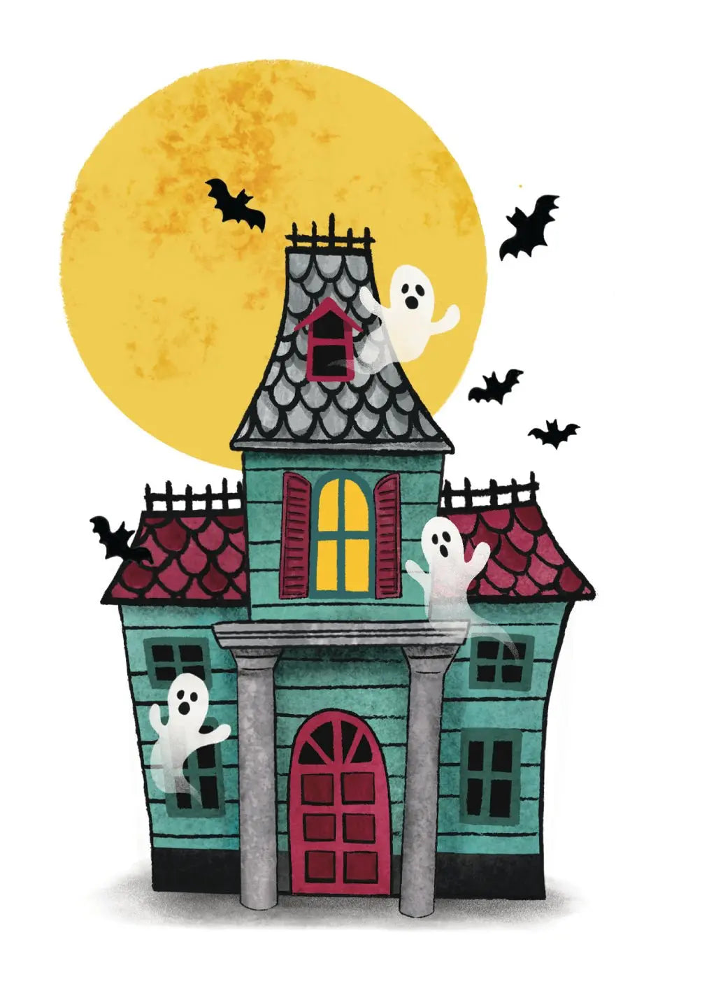 Haunted House Card - FreshCut Paper