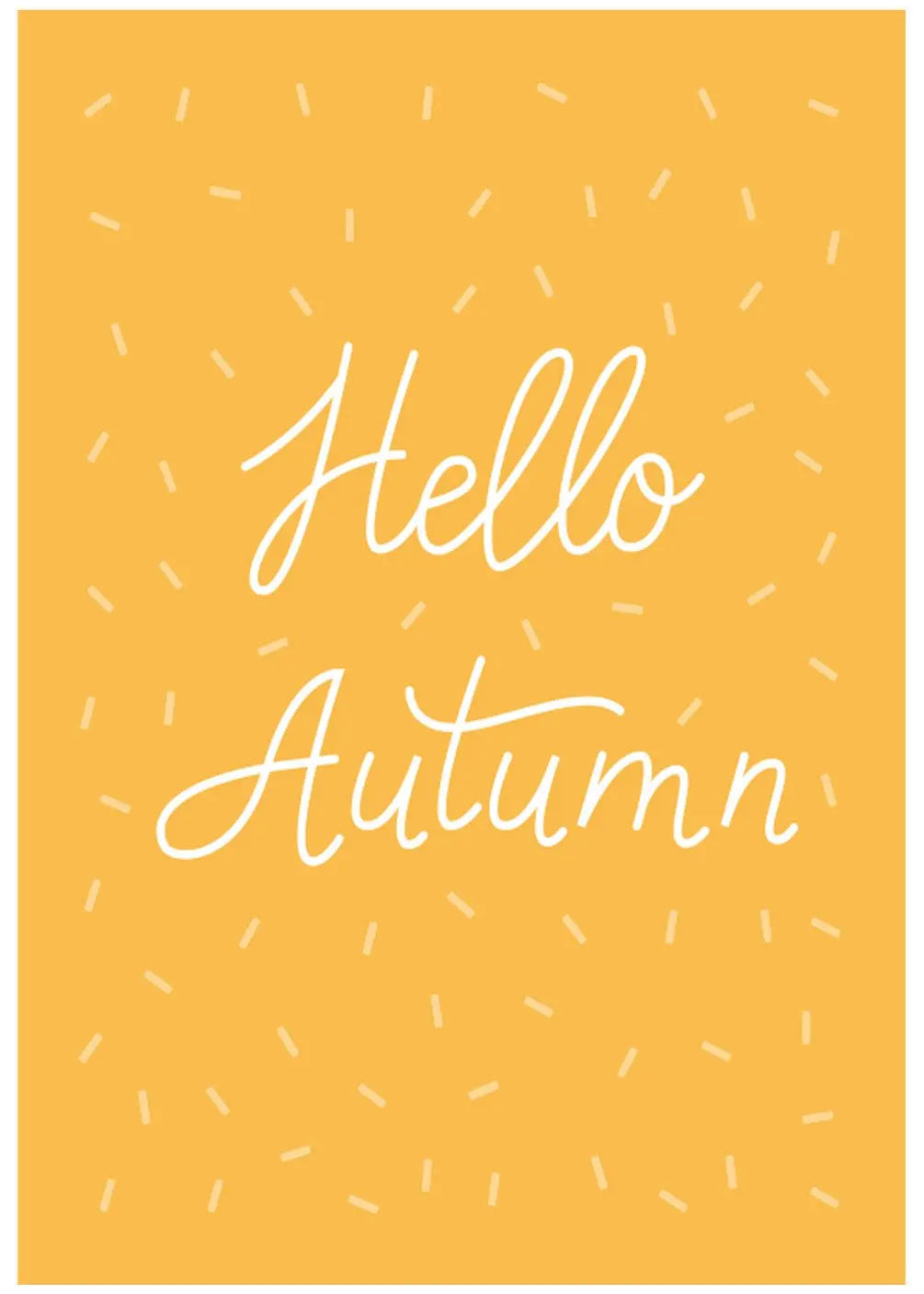 Hello Autumn Swirl Script Card - FreshCut Paper