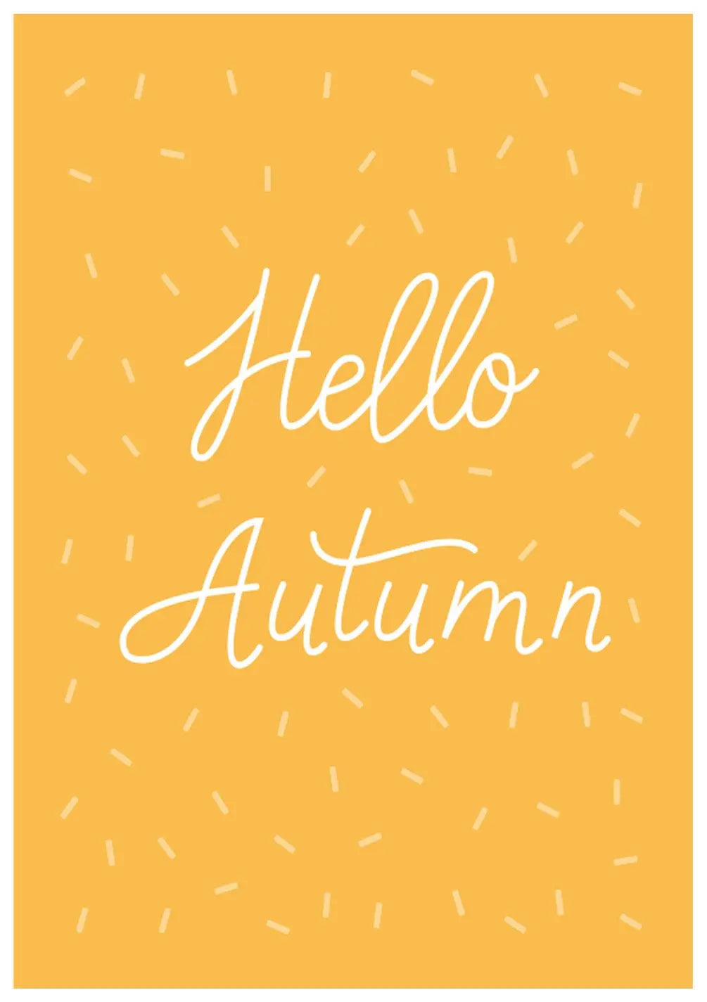 Hello Autumn Swirl Script Card - FreshCut Paper