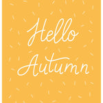 Hello Autumn Swirl Script Card - FreshCut Paper