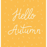 Hello Autumn Swirl Script Card - FreshCut Paper