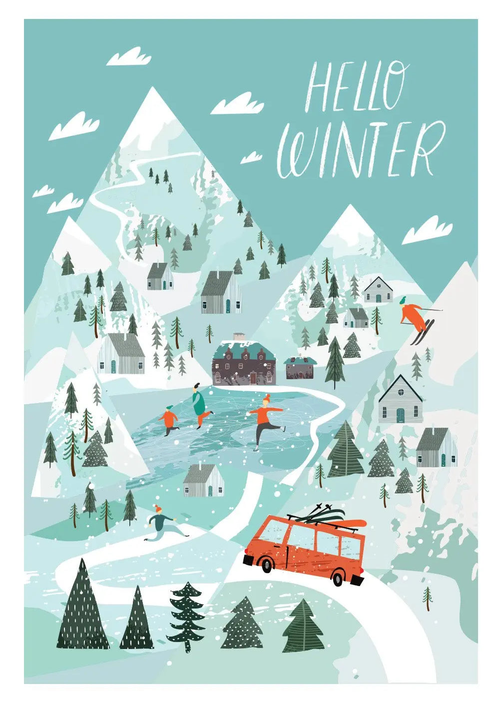 Hello Winter Card - FreshCut Paper