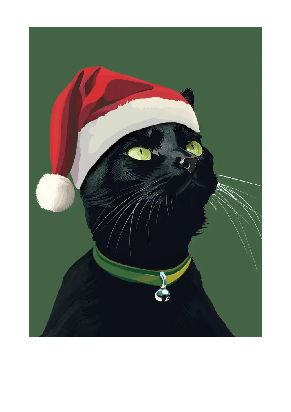 Holiday Black Cat Card - FreshCut Paper