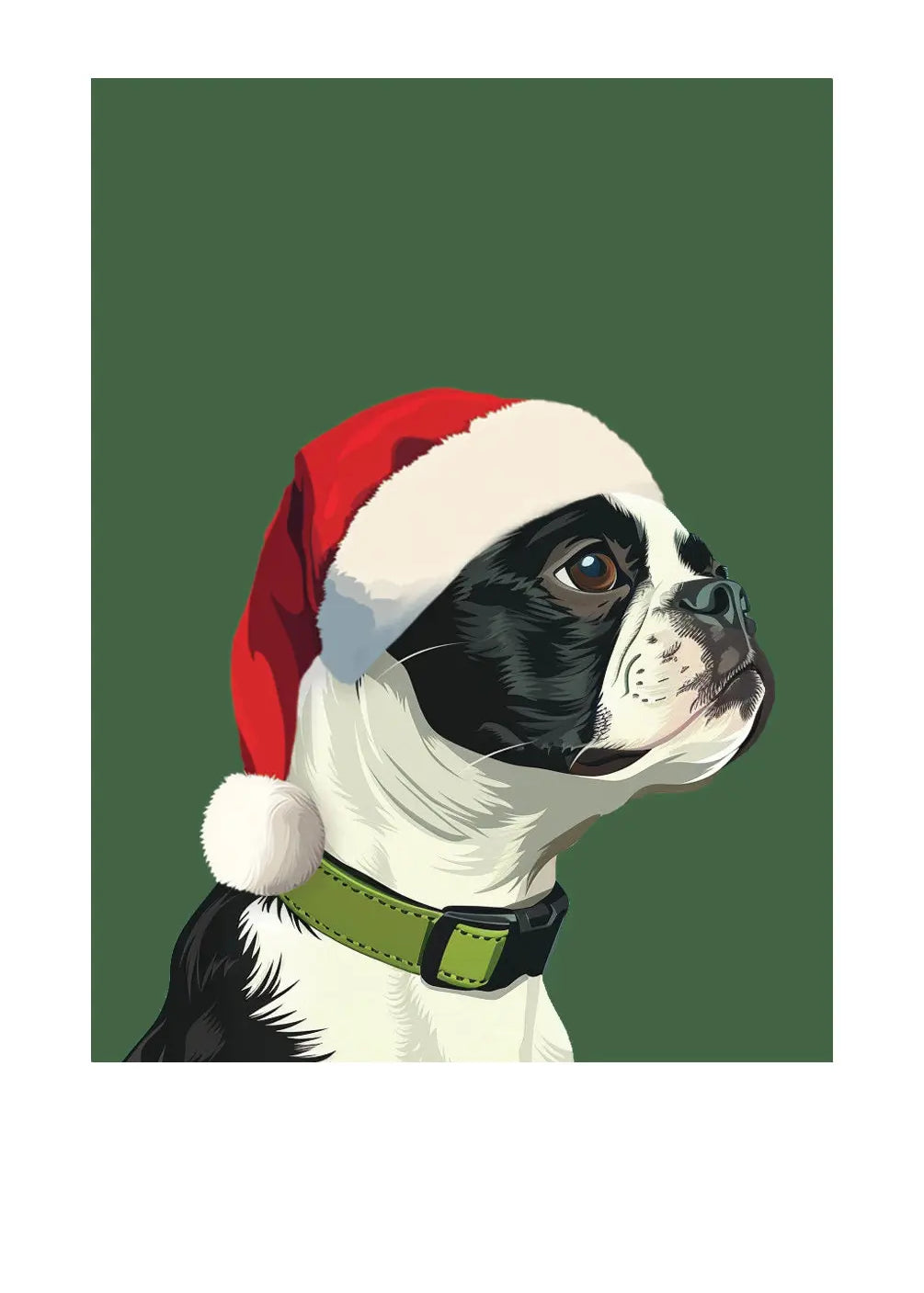 Holiday Boston Terrier Card - FreshCut Paper