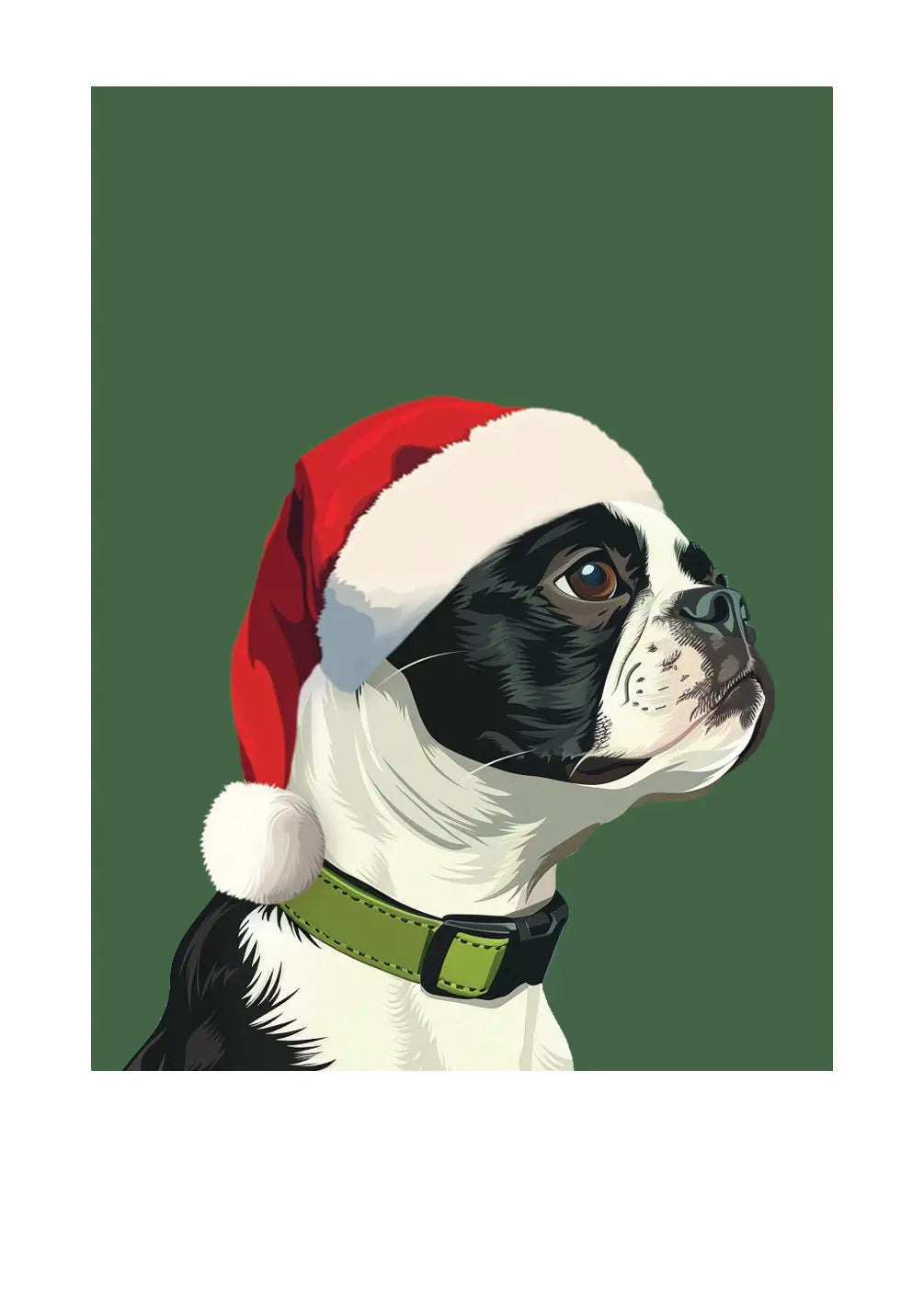 Holiday Boston Terrier Card - FreshCut Paper