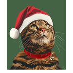 Holiday Brown Tabby Cat Card - FreshCut Paper