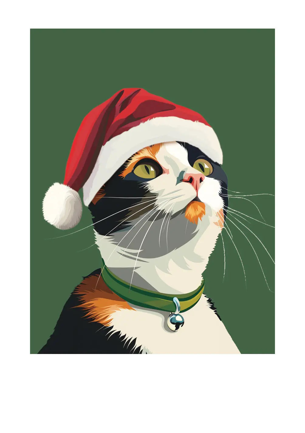Holiday Calico Cat Card - FreshCut Paper