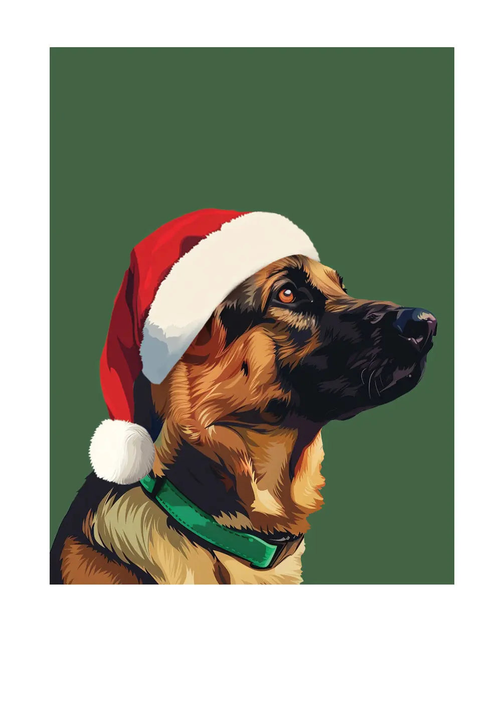 Holiday German Shepherd Card - FreshCut Paper