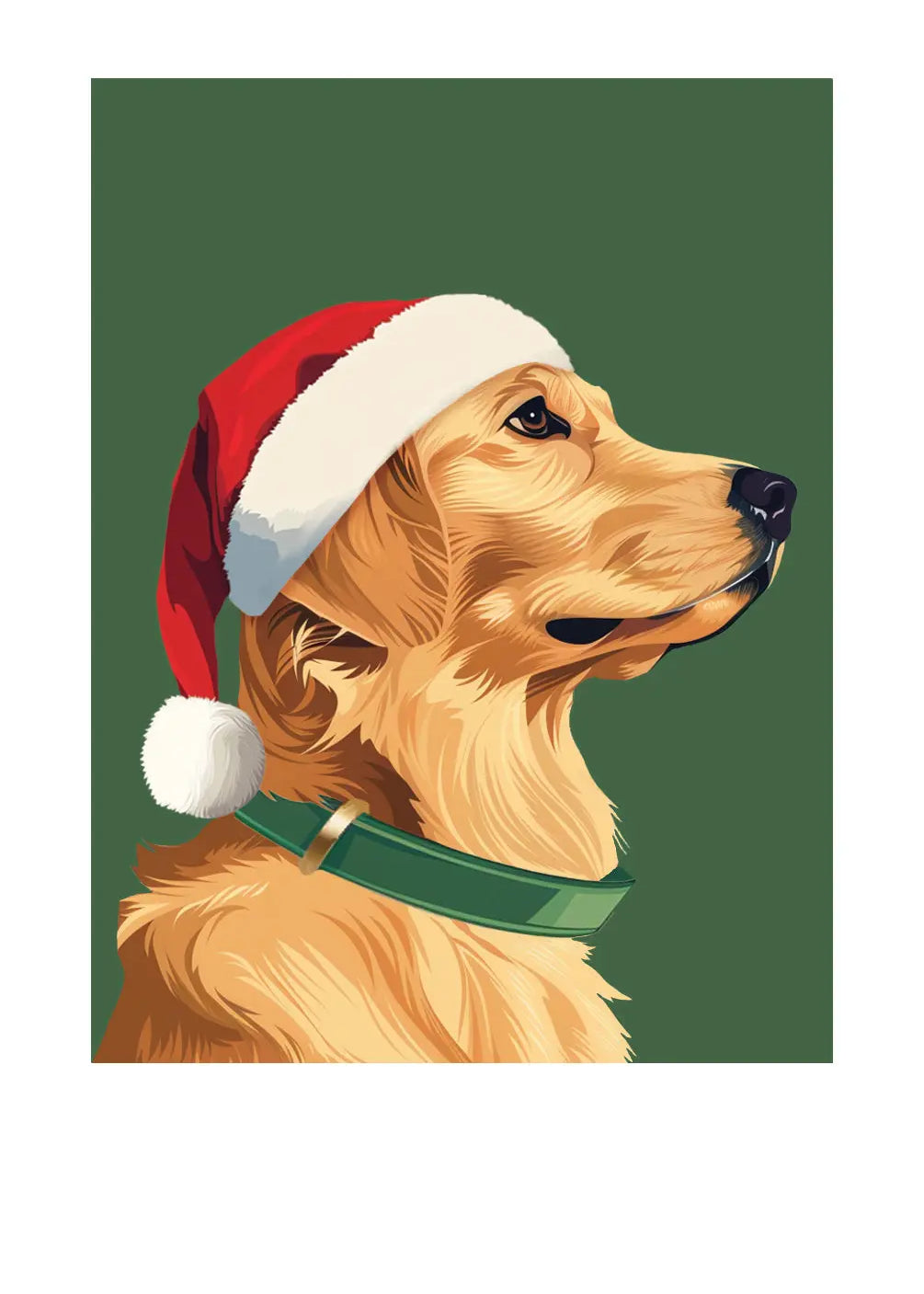 Holiday Golden Retriever Card - FreshCut Paper