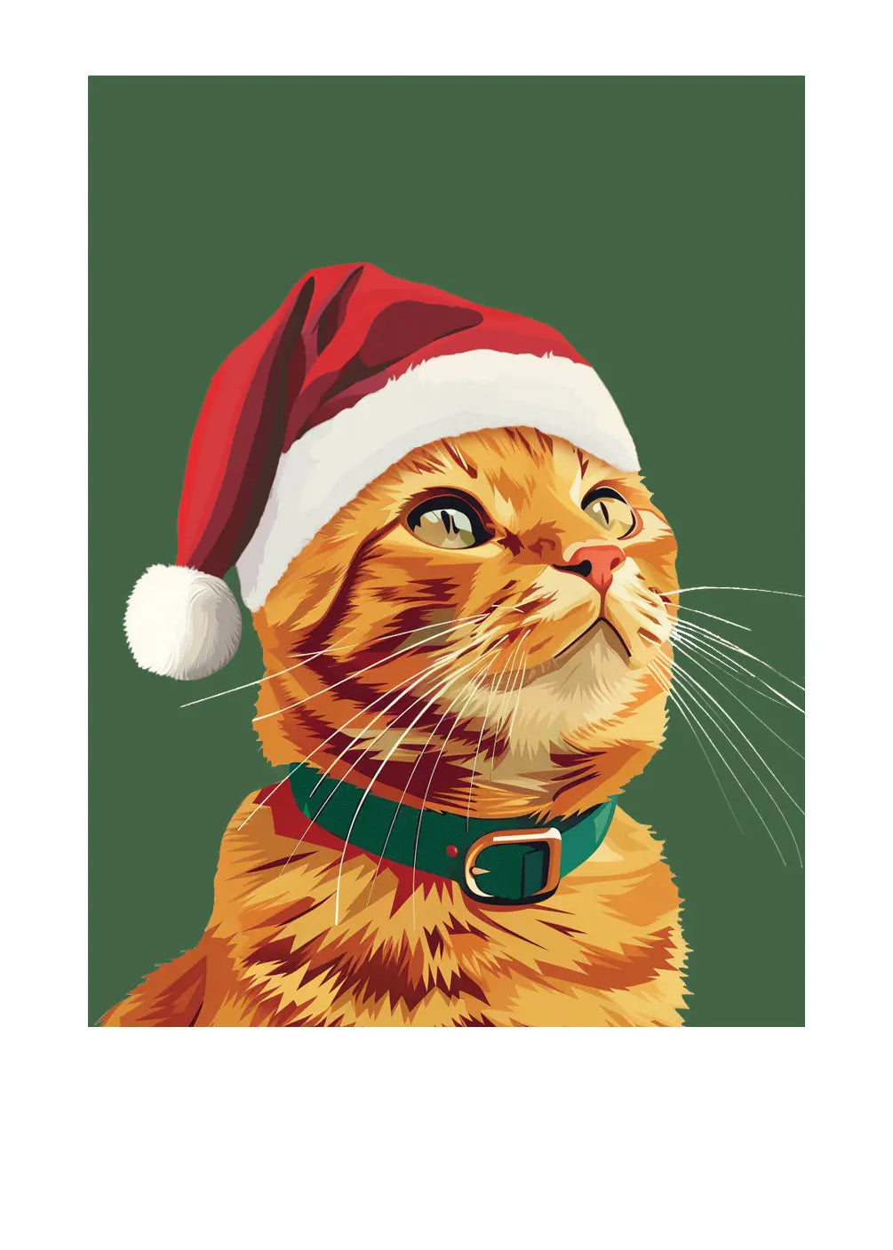 Holiday Orange Cat Card - FreshCut Paper