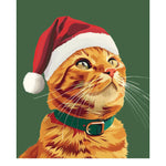 Holiday Orange Cat Card - FreshCut Paper