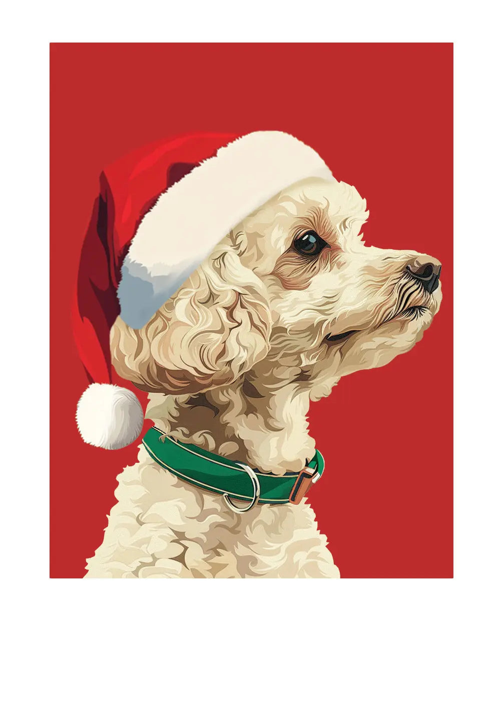 Holiday Poodle Card - FreshCut Paper