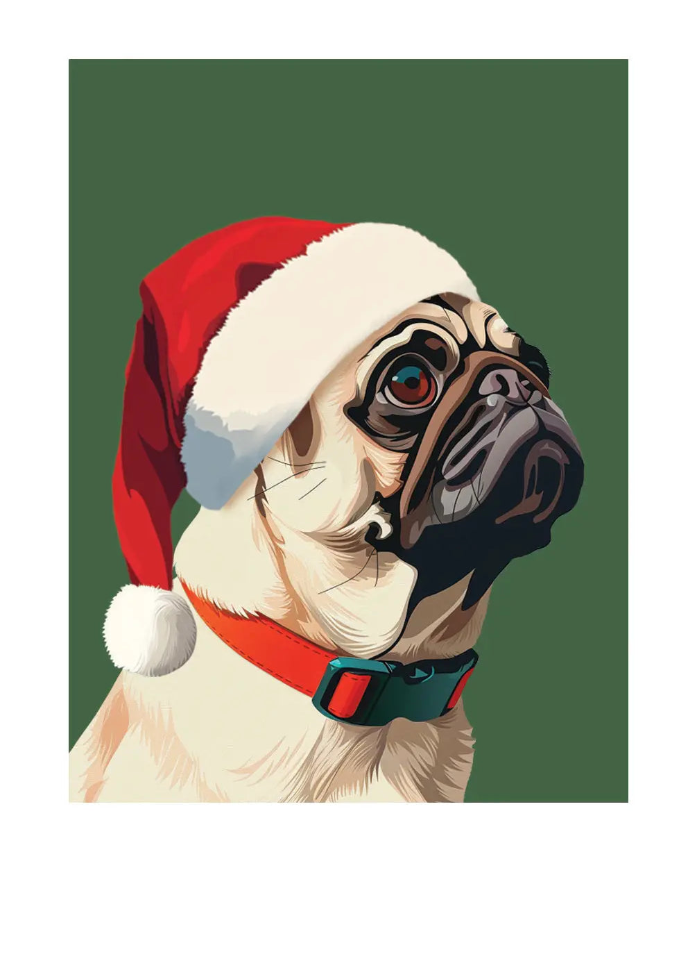 Holiday Pug Card - FreshCut Paper