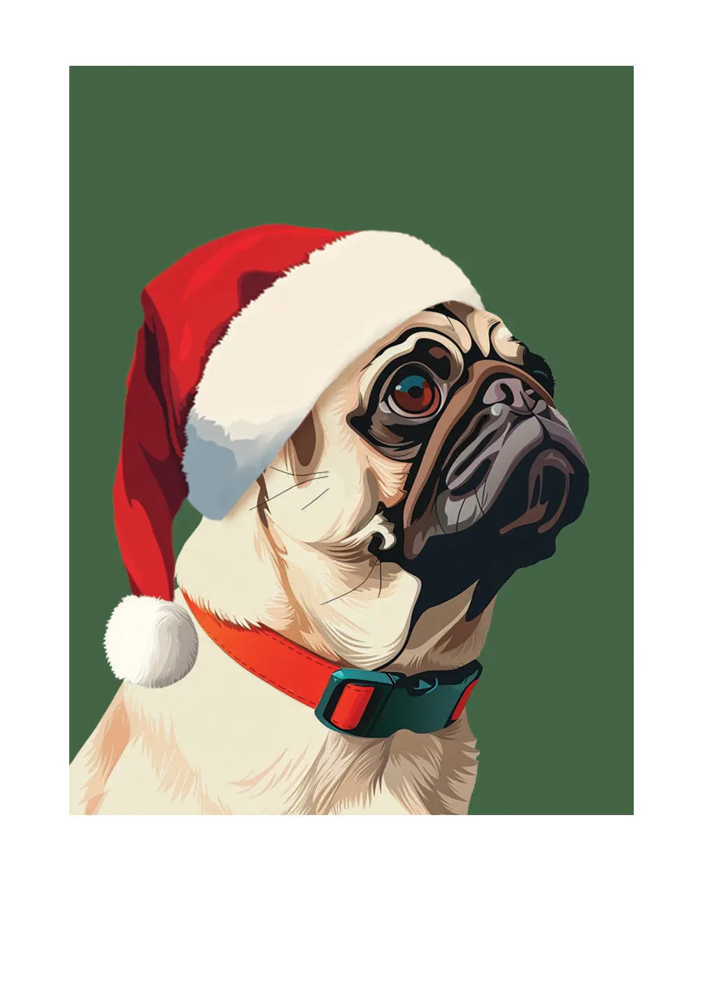 Holiday Pug Card - FreshCut Paper