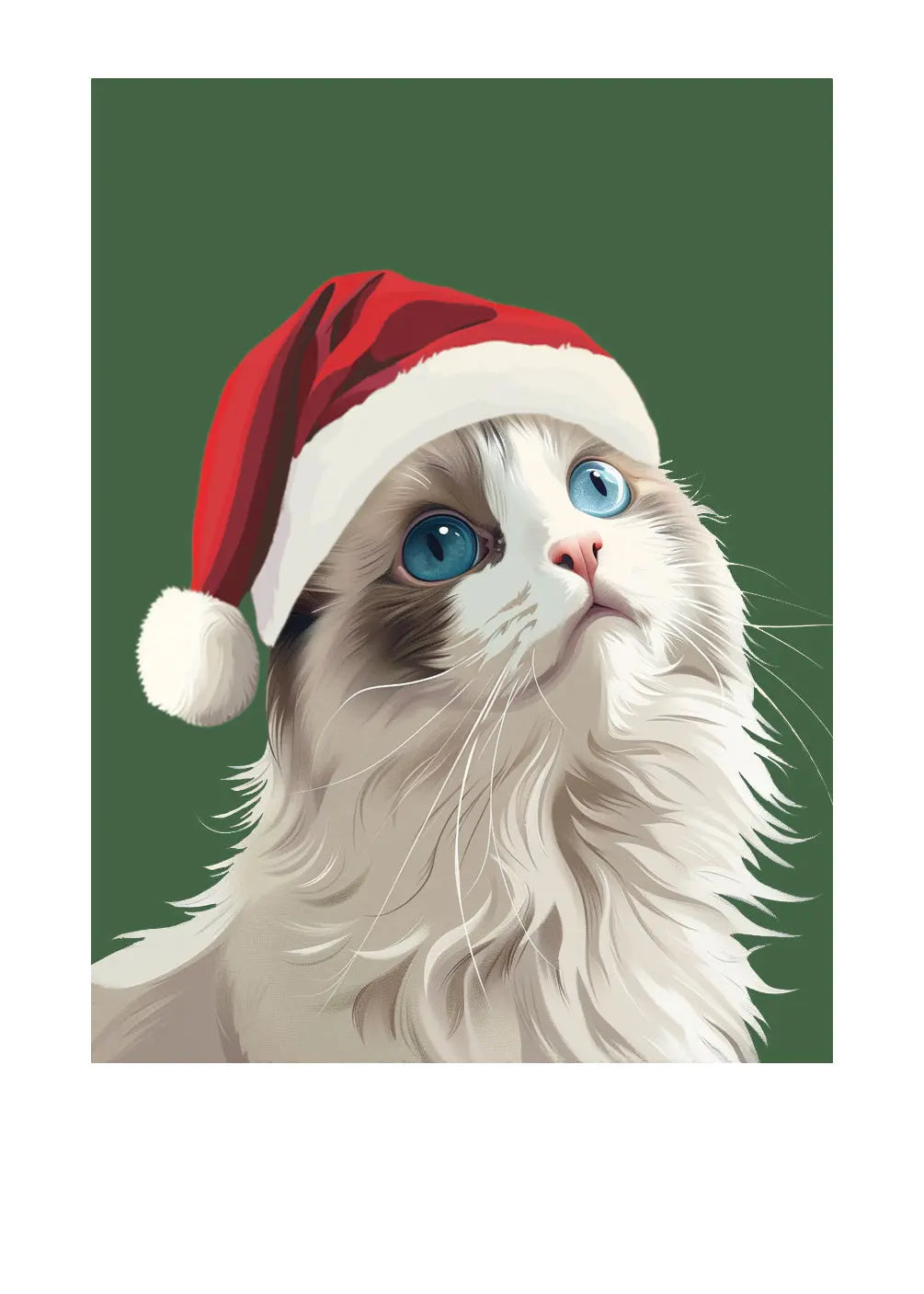 Holiday Ragdoll Cat Card - FreshCut Paper